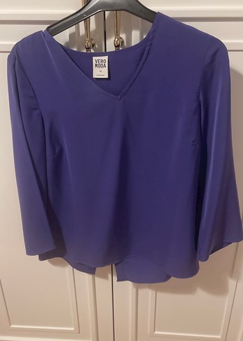 Vero Moda Mor V Yakali Uzun Kollu Kadin Bluz