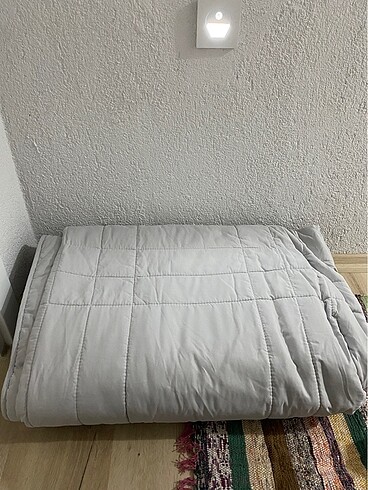 Beden gri Renk Elart Çift Kişilik Yatak Örtüsü Takımı