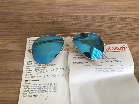 diğer Beden mavi Renk Rayban rb3025 112/m 9 55 aviatör