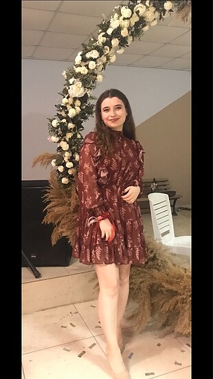 kısa şifon elbise