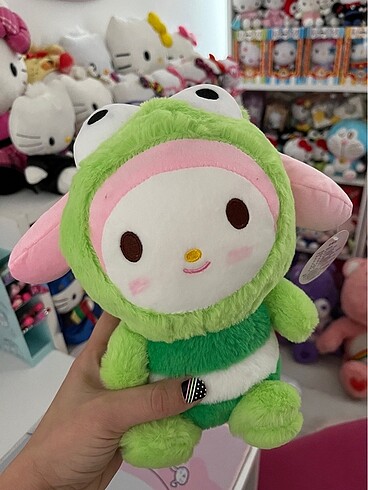 Hello Kitty My Melody frog kostümlü peluş