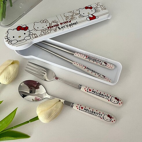 Hello Kitty çatal kaşık,chopstick
