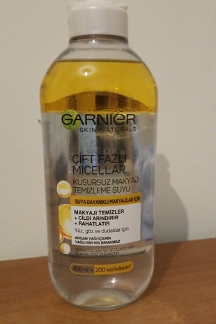 Garnier çift fazlı makyaj temizleme suyu