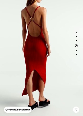 Bershka Halka Detaylı Askılı Elbise - Görsel 3