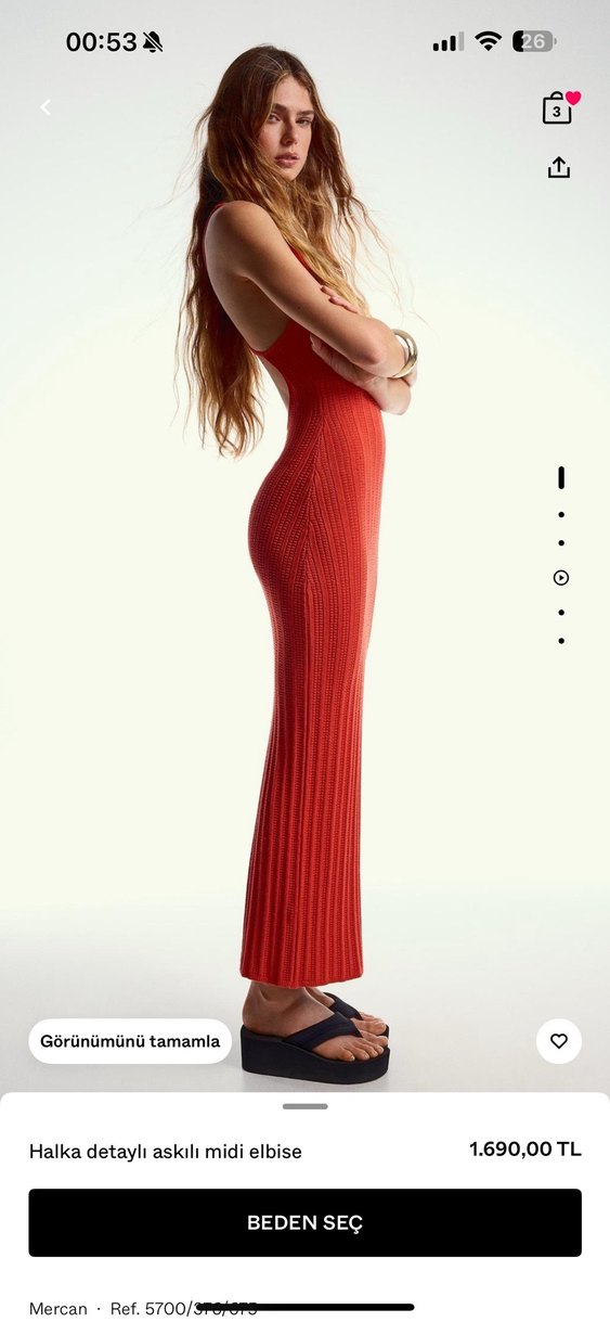 Bershka Halka Detaylı Askılı Elbise - Görsel 2