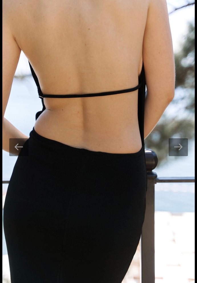 Siyah Uzun Elbise - Görsel 4