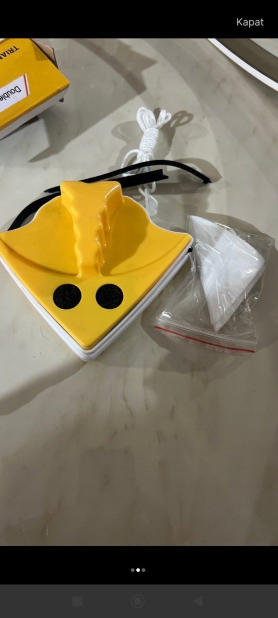 Çift Taraflı Cam Temizleyici Sarı - Görsel 2