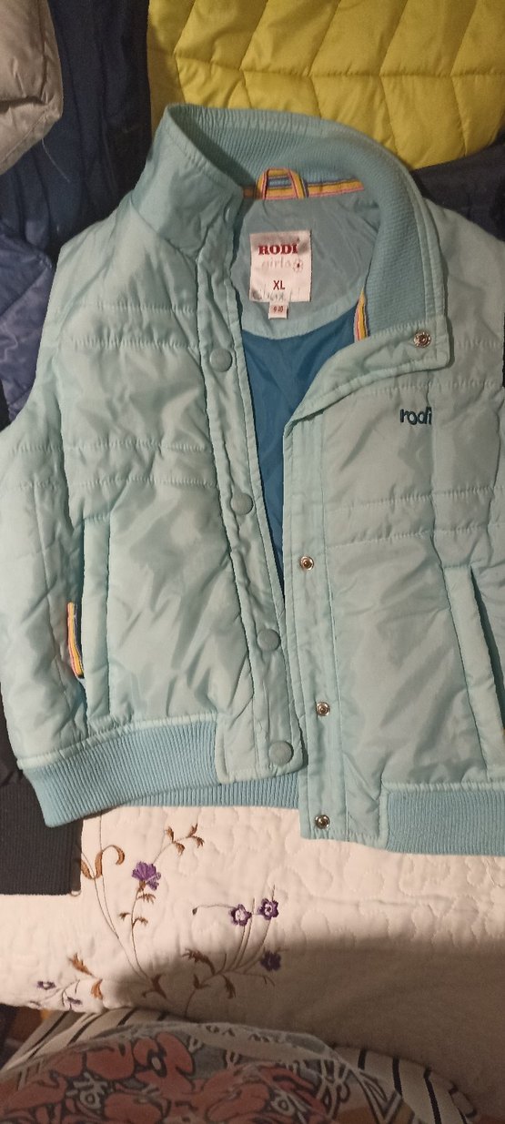 Mavi Fermuarlı kız çocuk yelek - Görsel 3