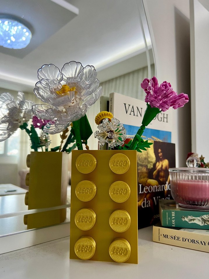 Sarı Lego Blok Vazo - Görsel 3