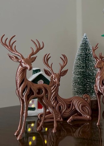 Kahverengi Geyik Biblo Seti - Görsel 3