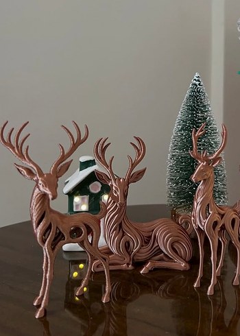 Kahverengi Geyik Biblo Seti - Görsel 2