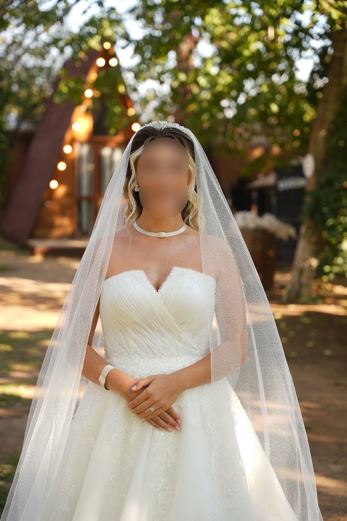 Straplez Özel Tasarım Gelinlik - Görsel 5