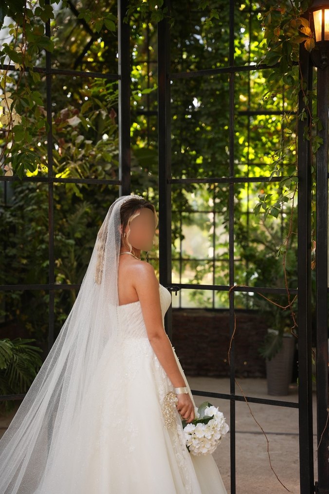 Straplez Özel Tasarım Gelinlik - Görsel 4