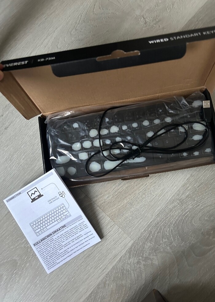 Everest Led ışıklı kablolu Q klavye - Görsel 2