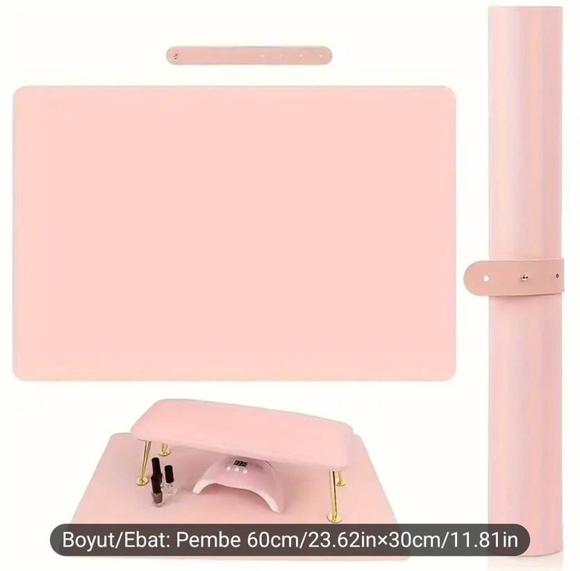 Pastel Pembe tırnak matı Mouse Pad - Görsel 4