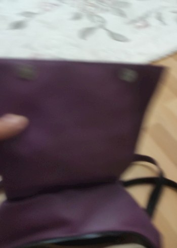 Mor Deri Kadın Sırt Çantası - Görsel 5