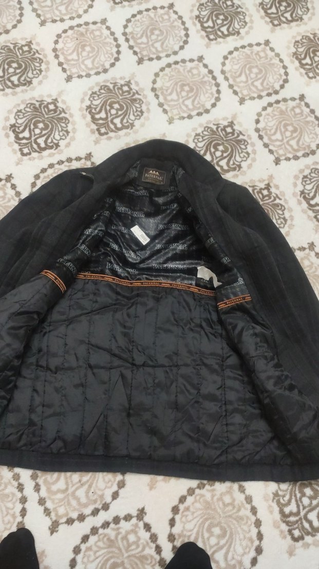 Erkek Gri Düğmeli Midi Ceket yeniden farksiz - Görsel 4