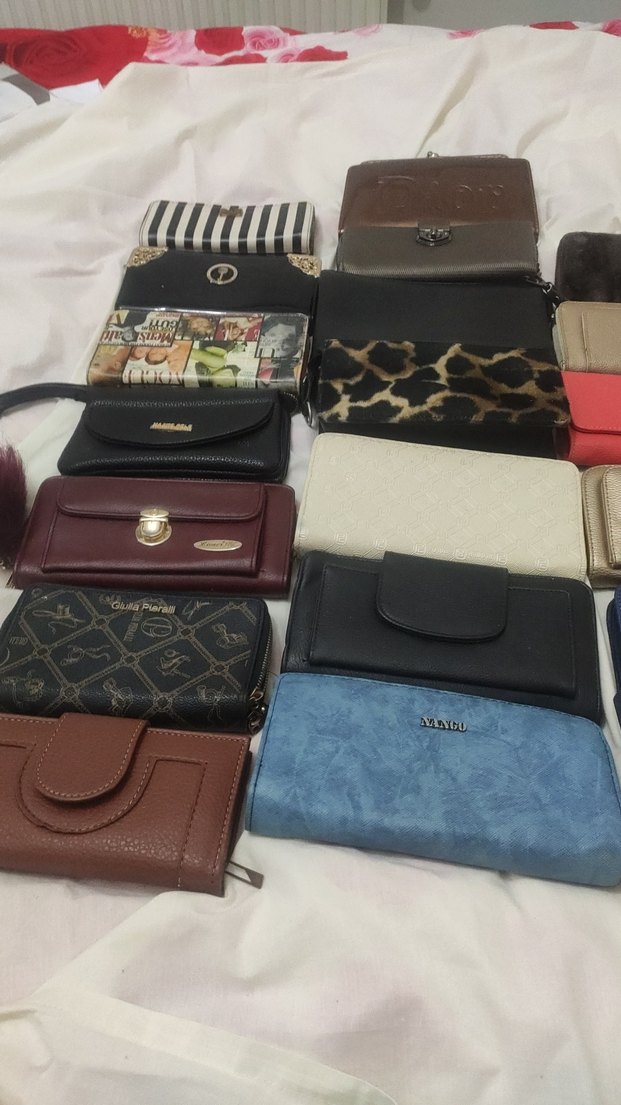 Kadın Deri Tokalı Çok Renkli Portföy Cüzdan - Görsel 2