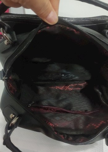 Siyah Süet Kadın Çanta - Görsel 4