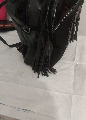 Siyah Süet Kadın Çanta - Görsel 7