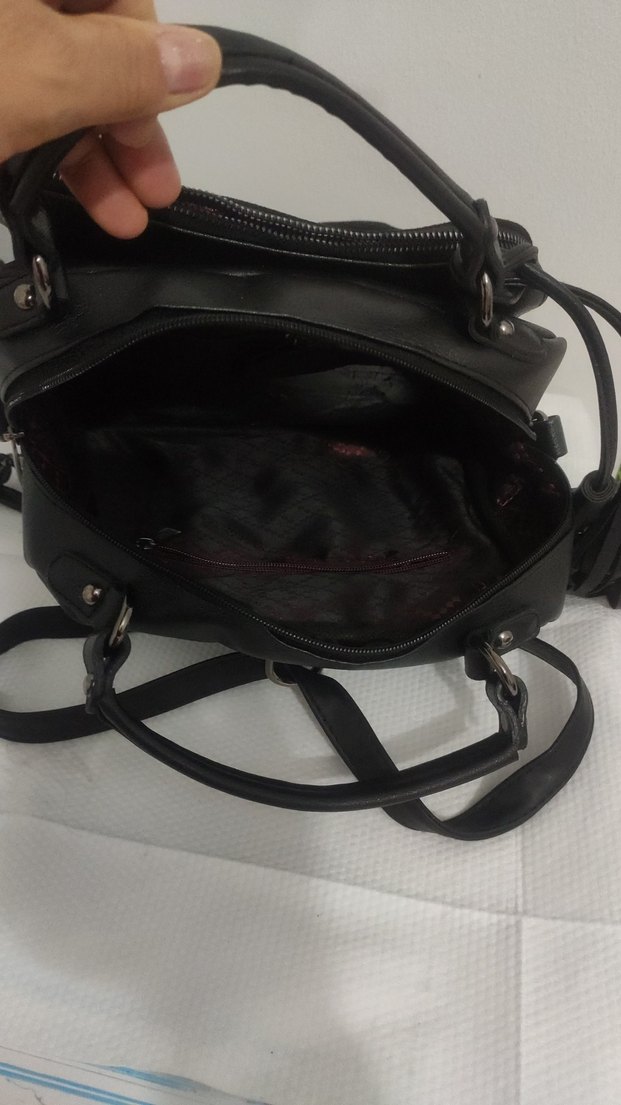 Siyah Süet Kadın Çanta - Görsel 5