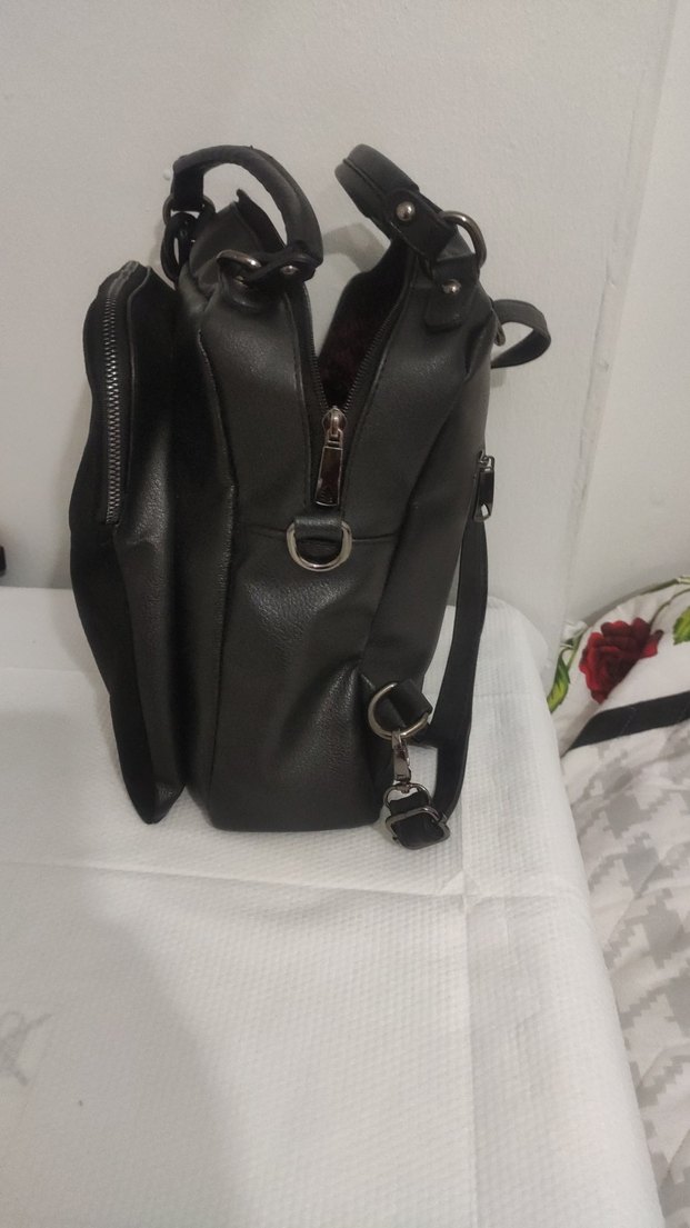 Siyah Süet Kadın Çanta - Görsel 2