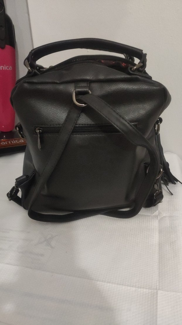 Siyah Süet Kadın Çanta - Görsel 3