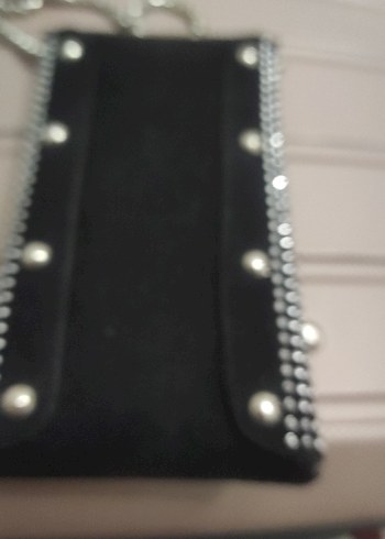 Tokalı Siyah Kadın El Çantası - Görsel 2