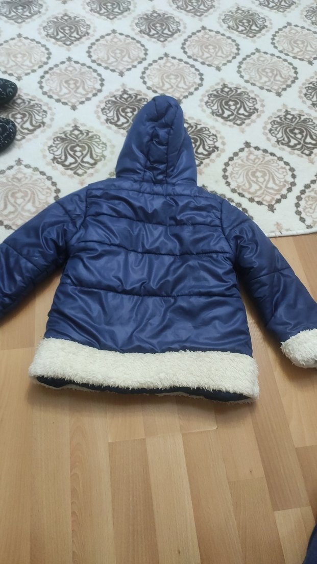 Kürk Detaylı Kapüşo Çocuk Mont kiz - Görsel 2