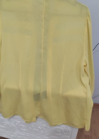 Sarı Düğmeli Kadın Midi Gömlek - Görsel 4