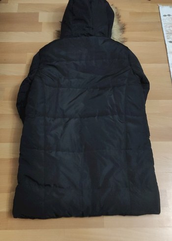 Kadın Siyah Kürklü Kışlık Mont sıfırı eş değer - Görsel 5