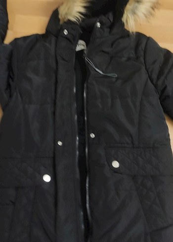 Kadın Siyah Kürklü Kışlık Mont sıfırı eş değer - Görsel 7