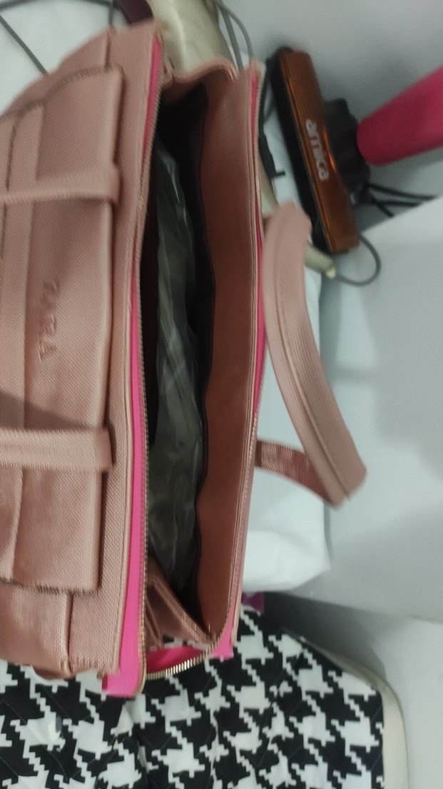 Bej Deri Fermuarlı Kadın Çantası - Görsel 3