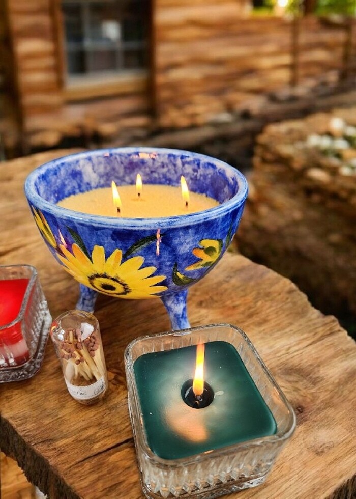 Seramik El Boyama Saksı Dekoratif Aksesuar - Görsel 2