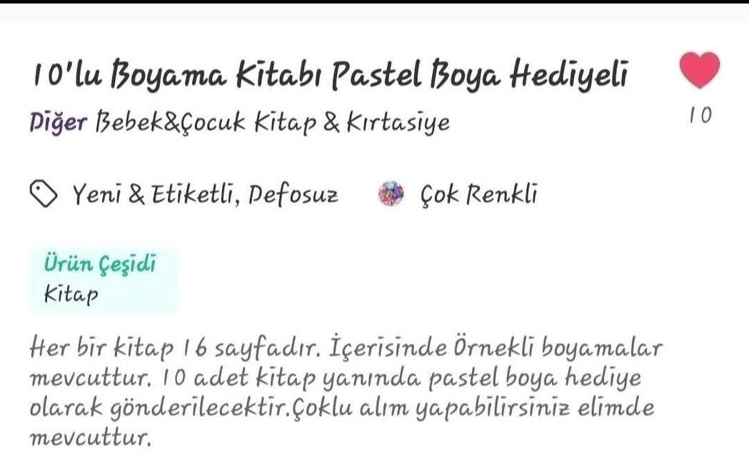 10 Parça Eğitici Boyama Kitabı Seti + 12'li Pastel - Görsel 5