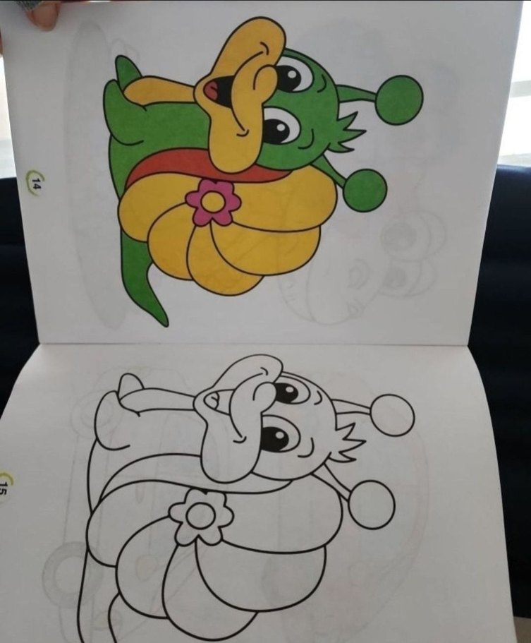 10 Parça Eğitici Boyama Kitabı Seti + 12'li Pastel - Görsel 3