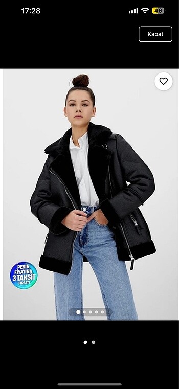 Stradivarius Oversize Biker Ceket