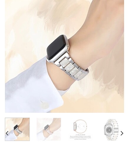 Apple watch kordon gümüş