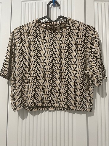 Desenli crop bluz
