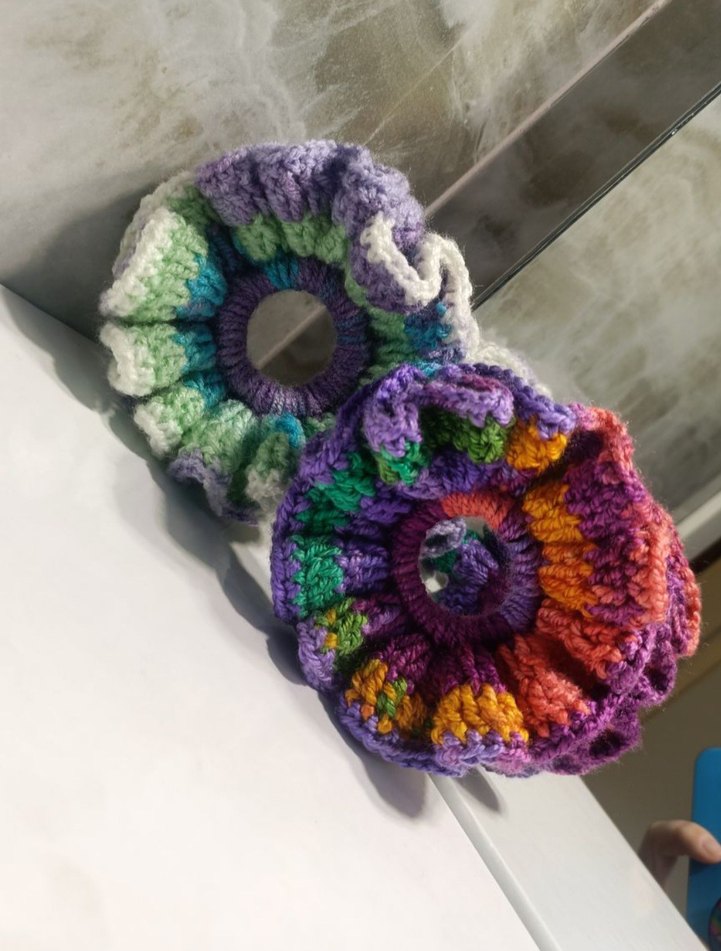 Renkli Örgü Kadın Saç Tokası - Görsel 2