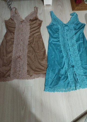 Nakışlı Vintage Bohem Mini Kadın Gecelik adet 75 tl ikili 100 tl