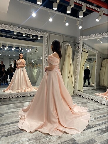 Diğer Narin Moda Pudra Pembe Nişan Elbisesi