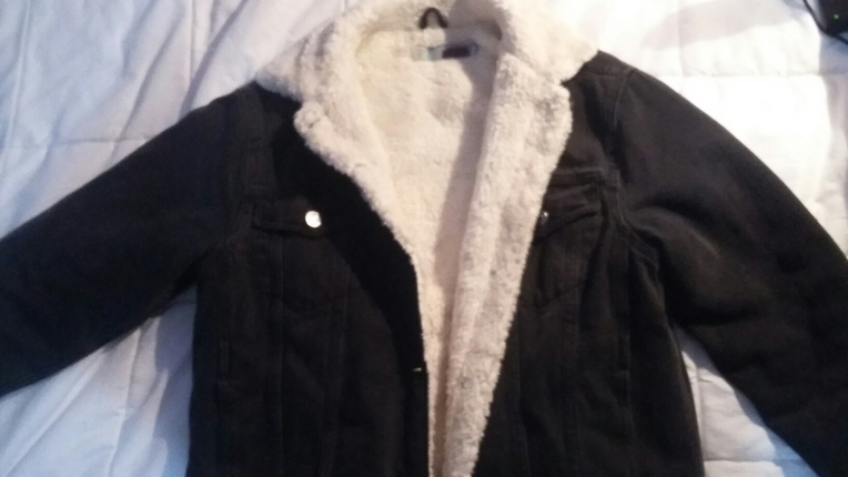 Topshop kürklü kot ceket