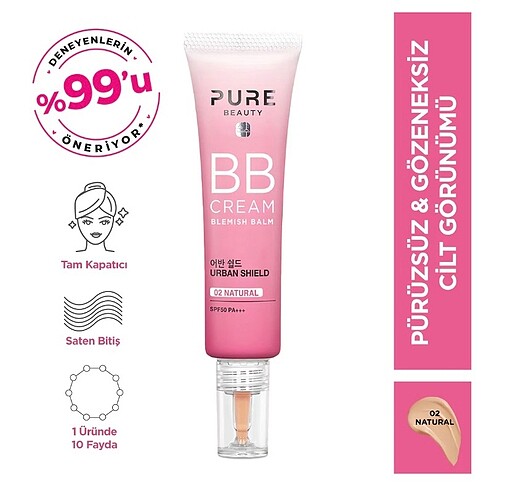 Pure Beauty Bb Krem 02 Natural