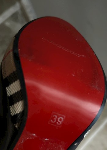 Siyah Tokalı Kareli Yüksek Topuklu Stiletto - Görsel 6