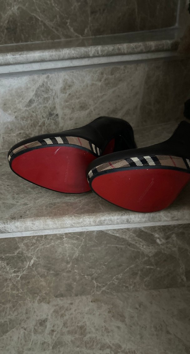 Siyah Tokalı Kareli Yüksek Topuklu Stiletto - Görsel 4