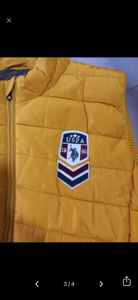 Sarı Fermuarlı Erkek Yelek - Görsel 2