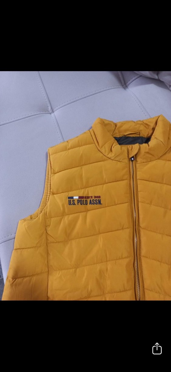 Sarı Fermuarlı Erkek Yelek - Görsel 3