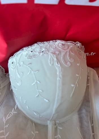 Dantel kom bustier çorap takım hiç kullanılmadı - Görsel 7