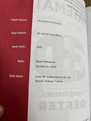  3D AYT Matematik VDD 2025